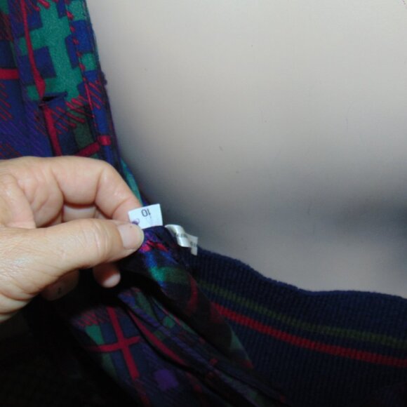 Vintage Anne Crimmins For Umi Collections Blouse Silk Abstract Geometric 10 Boho - Picture 12 of 12